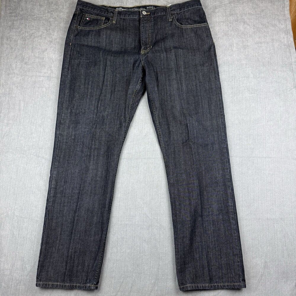 Hilfiger Brand Denim Jeans MCMLXXXV Men's 40x32 Classic Straight Dark Wash